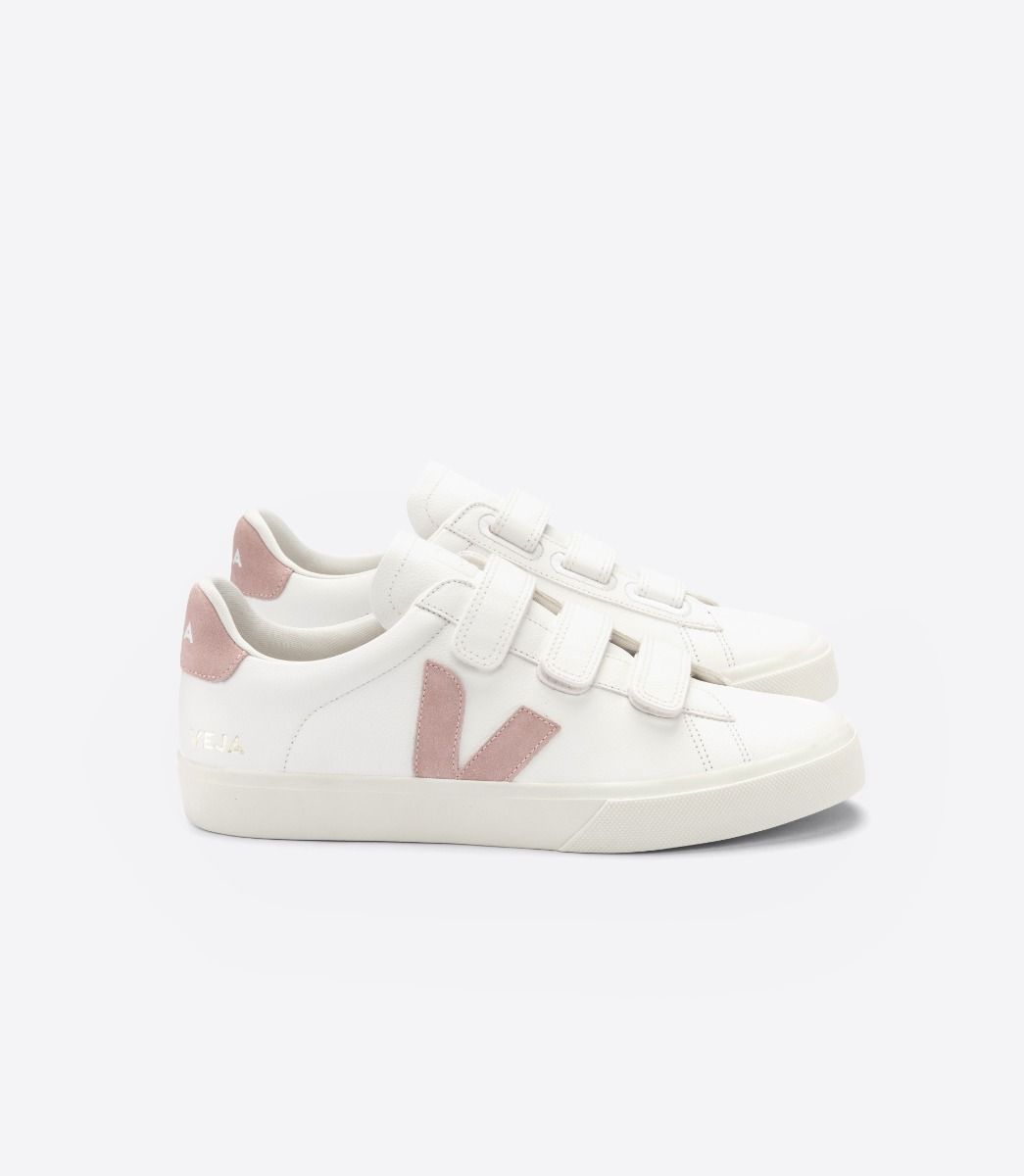 Recife Chrome-free Leather Velcro Strap Sneakers with Pink V 41 / Pink / 41 | Fivestory NY