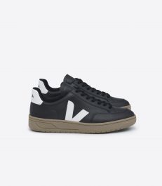 V-12 Leather Black White Dune | VEJA