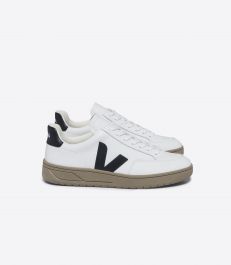 V-12 Leather White Black Dune | VEJA