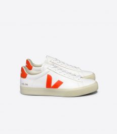 CAMPO LEATHER WHITE ORANGE FLUO | VEJA US